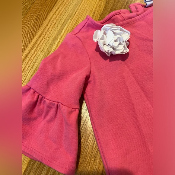 Janie and Jack pink dress with flower detail dress 3T - Picture 2 of 6